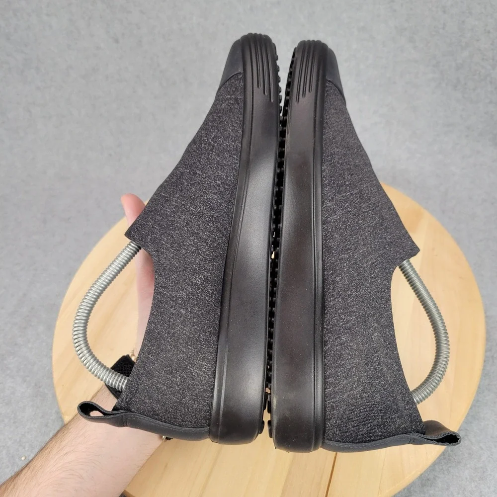 ECCO Soft 7 Gore Tex Slip On Sneakers Charcoal Grey Leather Waterproof Womens 40